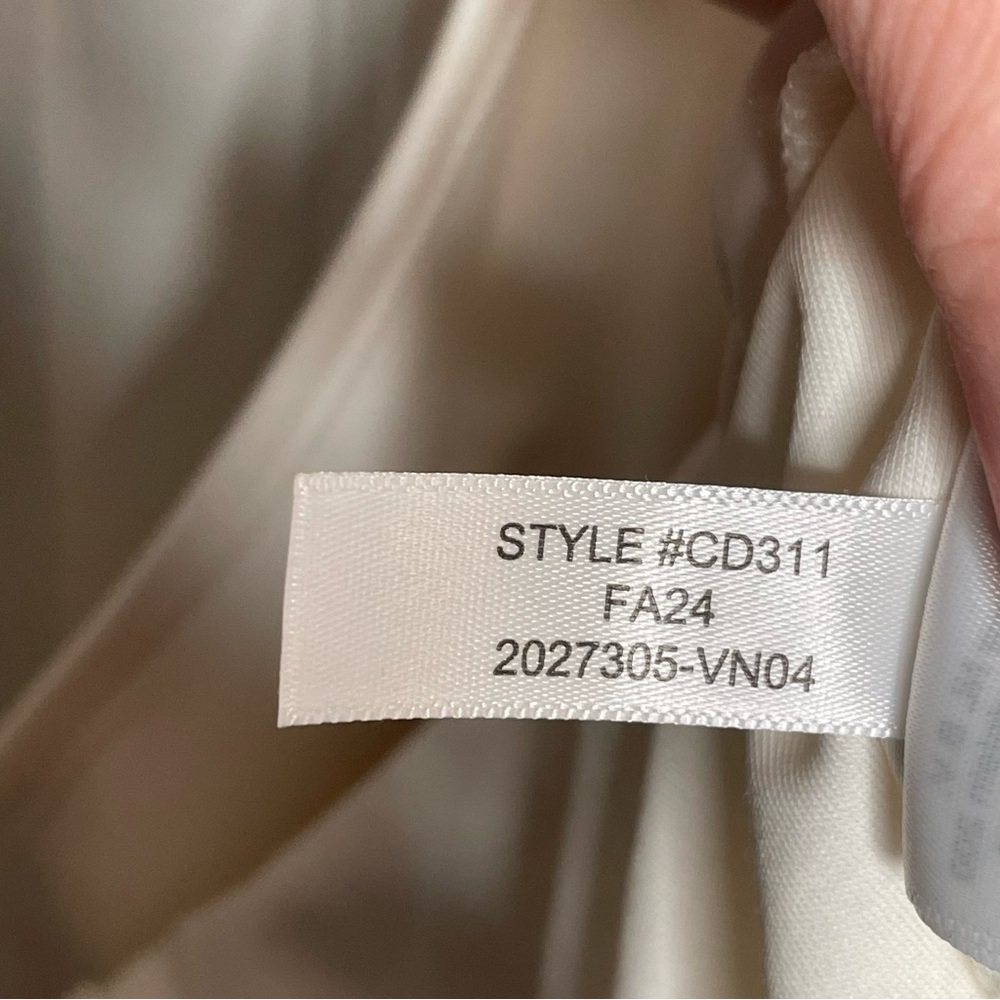 J. Crew Scoopback Bodysuit in Stretch Cotton Blend 2024 CD311 in Ivory XXL - Picture 10 of 12